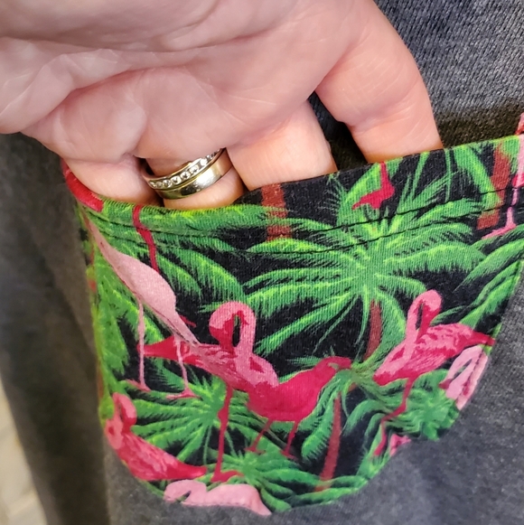 Smooth Sailing Flamingo Detailed Sweatshirt - Picture 3 of 5